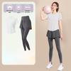 Women's High-End Short-Sleeve Sport T-Shirt & Fitness Set - Breathable, Quick-Drying Yoga and Running Wear