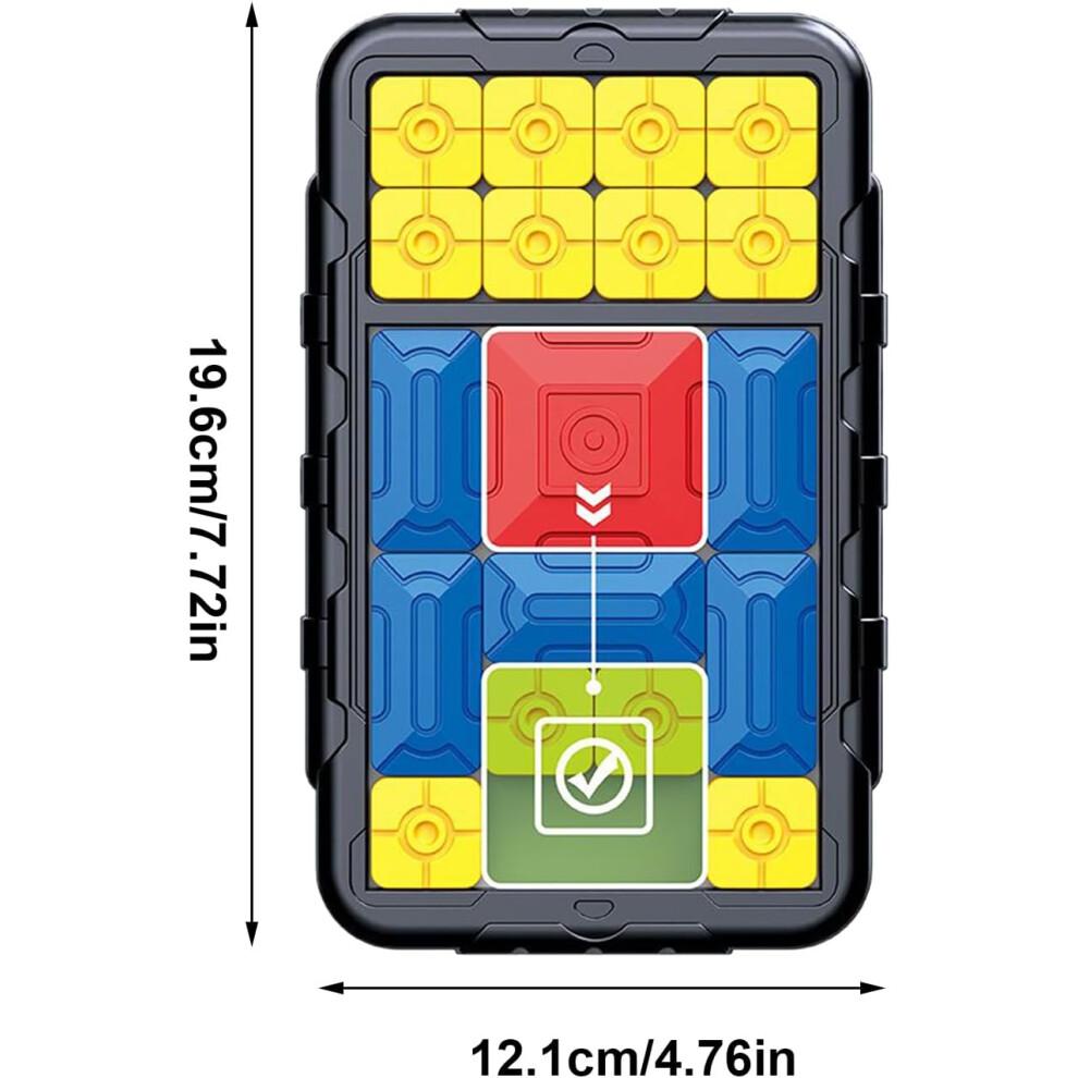 Sliding Puzzle for Kids  500 Level Sensory Toy Memory Game  Magnetic Patience Puzzle Educational Toy Sliding Block Game Travel Outdoor Family Black