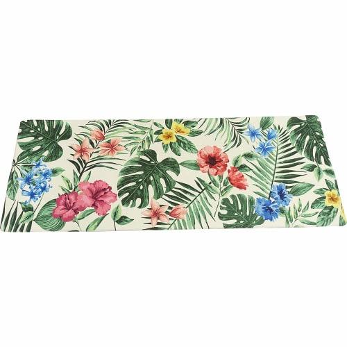 Arie PVC Mat, Stain-Resistant, Easy to Clean, for Kitchens, Living Rooms, Resort Style, Green, Approx. 45 x 180 cm