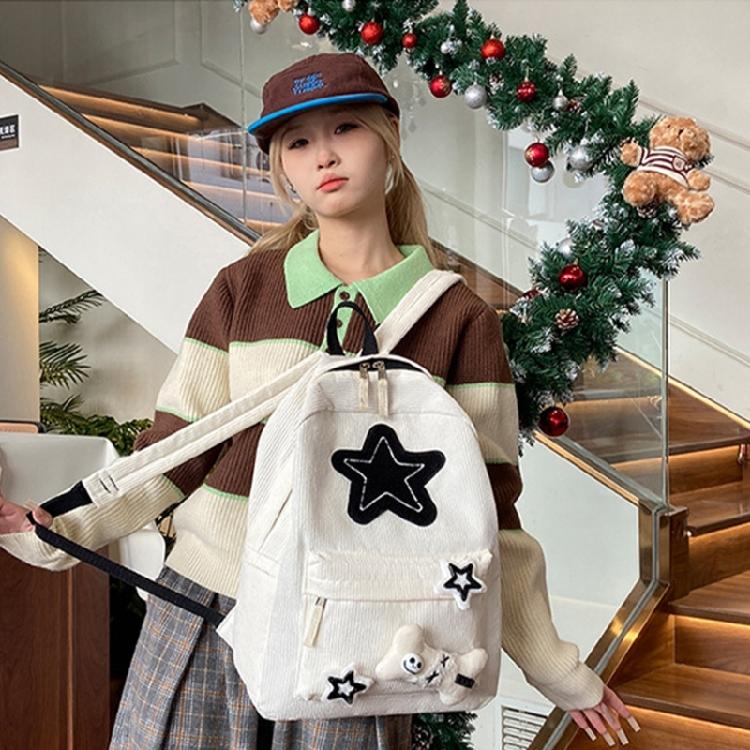 Aesthetic Backpacks for Girl Lovely Stars Backpacks Large Capacity Casual Daypacks Travel Rucksack Student School Bag