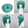 Hatsune Miku Vampire Cosplay Wig W/ Double Horsetail Hairpiece For Carnival Props