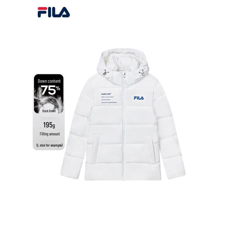 FILA Men's Winter Thickened Hooded Down Jacket
