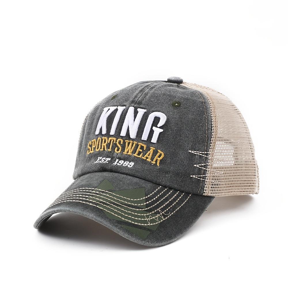 New Style Unisex Classic Outdoor Baseball Cap Letter KING Print Trucker Hat Fashionable Summer Accessory For Men And Women