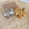 Flower Metal Hair Grab Minimalist Temperament Large Shark Clip Half Zip Hair Clip Gold Clip Alloy Small Hollow Accessories