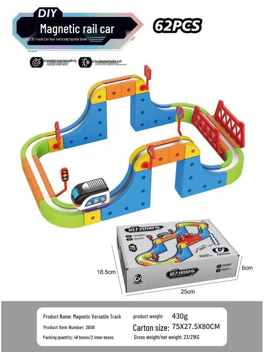 Magnetic Electric Train DIY 3D Track Toy for Kids - Educational Gift for Boys and Girls