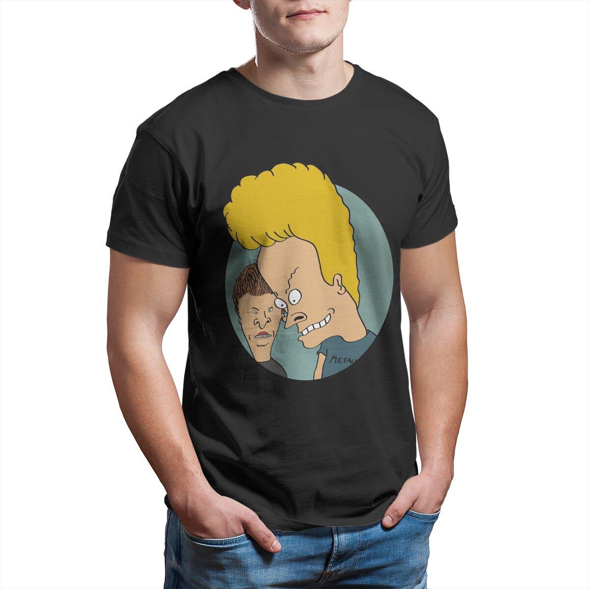 

Beavis and Butthead Funny Sarcastic Cartoon Funny Tshirt Homme Mens Polyester Clothes Blusas T Shirt For Men 4XL