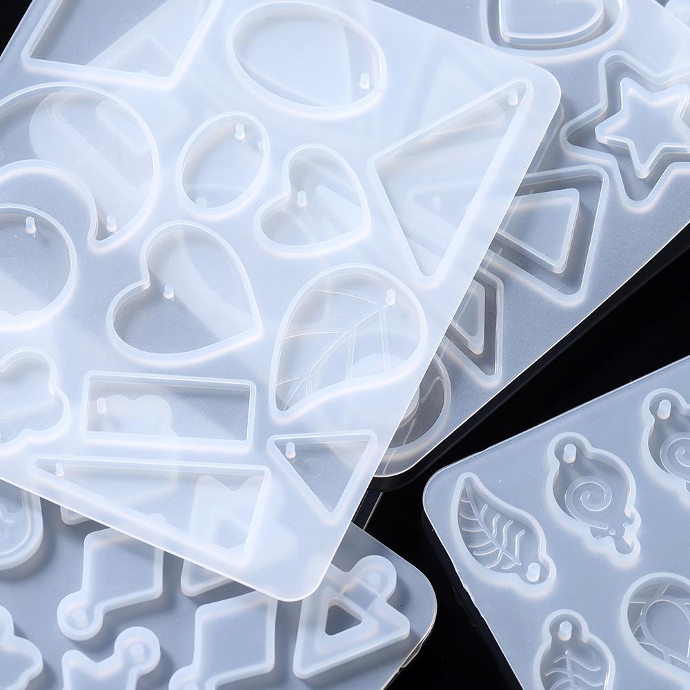 Earring Pendants Epoxy Resin Silicone Mold Heart Shape Mould for DIY Keychain Earring Pendant Jewelry Making Casting Crafts