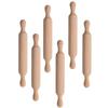 6pcs Natural Wood For Mini Rolling Pins 14x2cm for Baking and Craft Fun