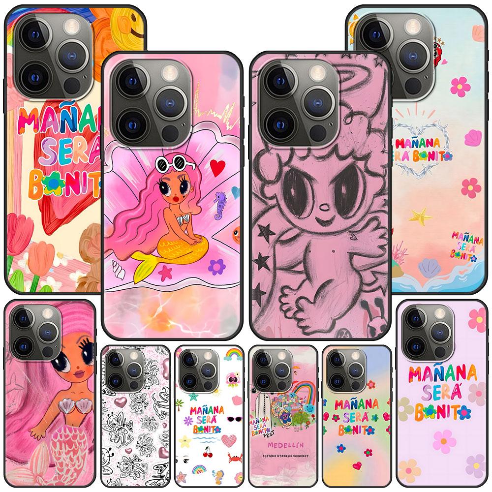 Karol G Manana Sera Bonito Case for Apple iPhone 14 11 16 Plus X XS 13 12 Mini XR 15 Pro Max Silicone Black Soft Phone Cover