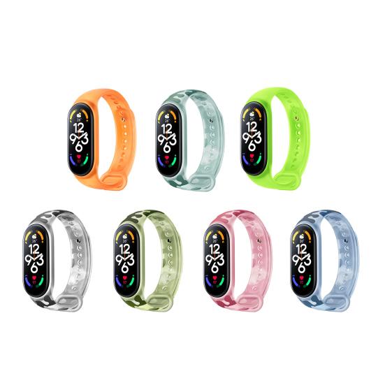 Watch Strap Camouflage Soft Comfortable Gentle Fashion Dress-up High Elasticity Watch Strap Band Silicone Bracelet for Xiaomi Miband 5/6/7