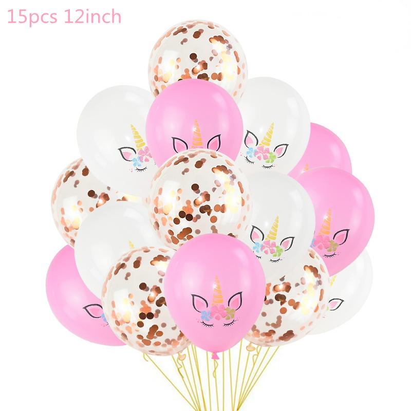 1 Set Einhorn Partyballons Geburtstagsballon Einhorn Dekoration Latex Konfetti Ballon Geburtstagsfeier Dekoration Ballons Kinder