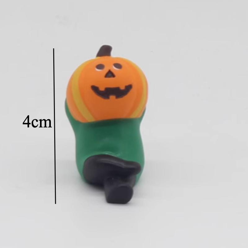 Cute Cat Halloween Concert Miniatures Funny Ghost Figurines Kawaii Shiba Vampire Magic Pumpkin Miniatures DIY Home Decoration