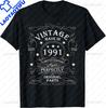 Decorazioni Vintage per il 35° Compleanno Maglietta Vintage 1991 35 Anni Maglietta Vintage Personalizzabile Individualità Abbigliamento Uomo