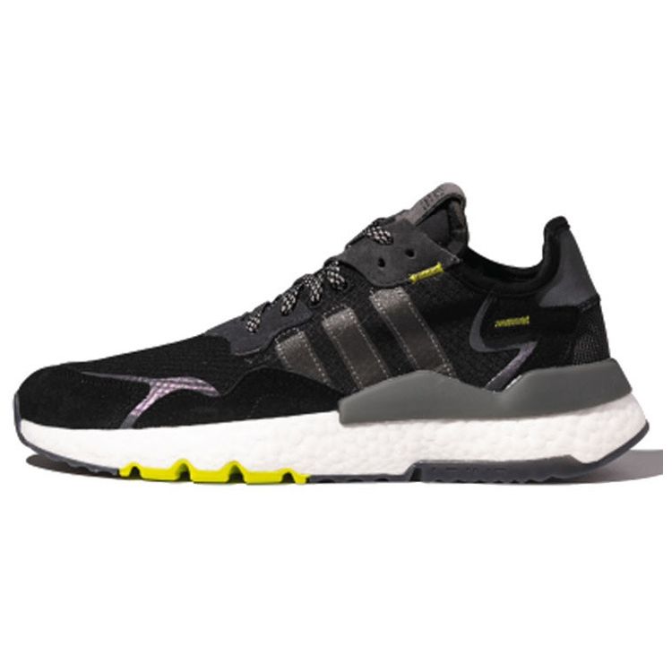 

Adidas Nite Jogger Черные переливающиеся мужские кроссовки Core-Black Grey Semi-Solar-Yellow EG7191