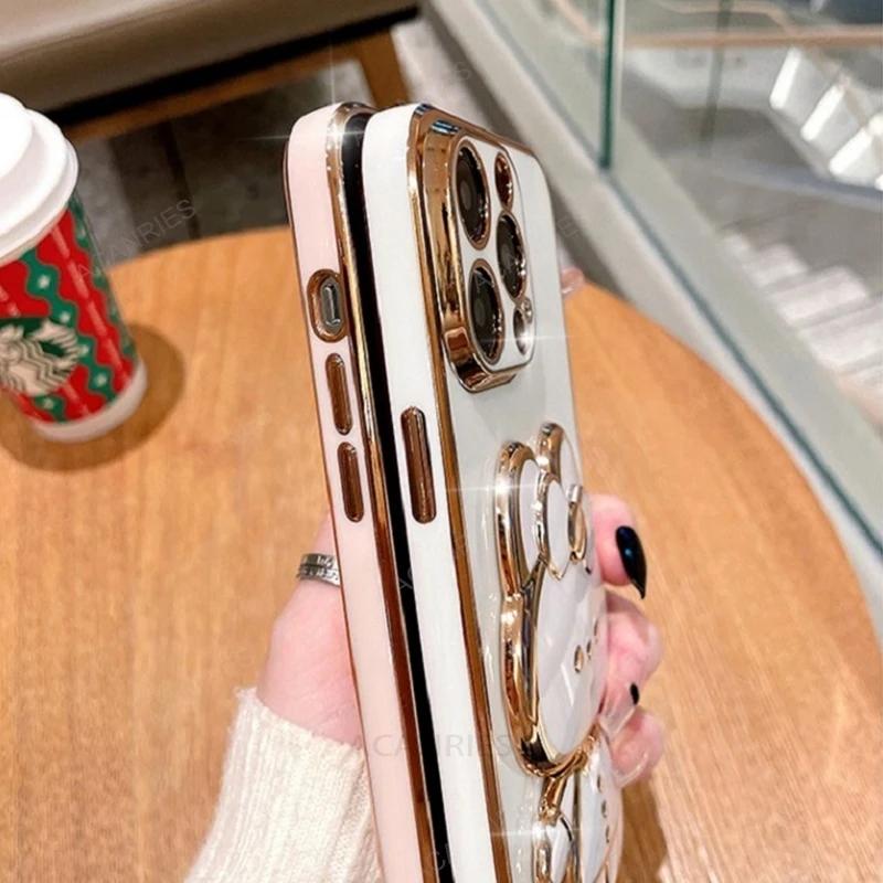 S24FE S25Edge Spiegelbeschichtung Faltbarer Halter Hülle Für Samsung Galaxy S24 S25 S21 S22 S23 FE Plus Note 20 Ultra Silikon Ständer Abdeckung