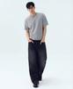 [Cooltandard] Balloon Denim Pants [Washed Black]