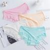 10Pc Women Lace Candy Color Underwear Modal Charcoal Fiber Elasticity Panties 35-45KG