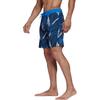 Adidas Letter Print Elastic Waist Flat Angle Swim Shorts Men Swim Shorts Blue FJ3908
