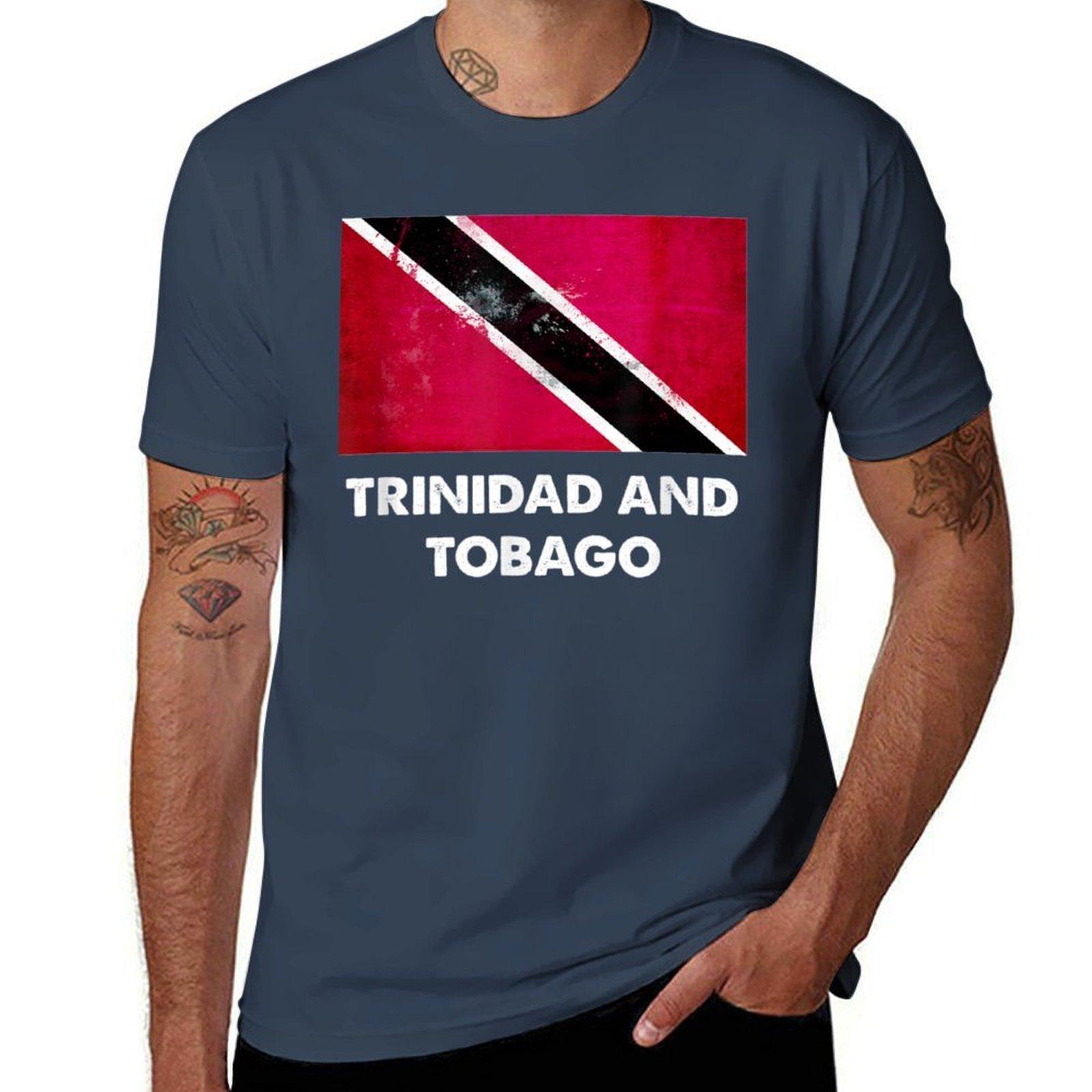 Trinidad And Tobago Flag Tshirt Casual Pattern Print Tee Shirt S
