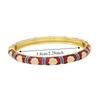 Small Petal Chinese Flower Bangle Enamel Floral Women's Hand Bracelet  Jewelry Gifts