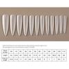 240/510Pcs Full Cover Frosted False Long Stiletto Nail Tips Sculpted Clear Press On Artificial Fake Nails Manicure Salon Supply