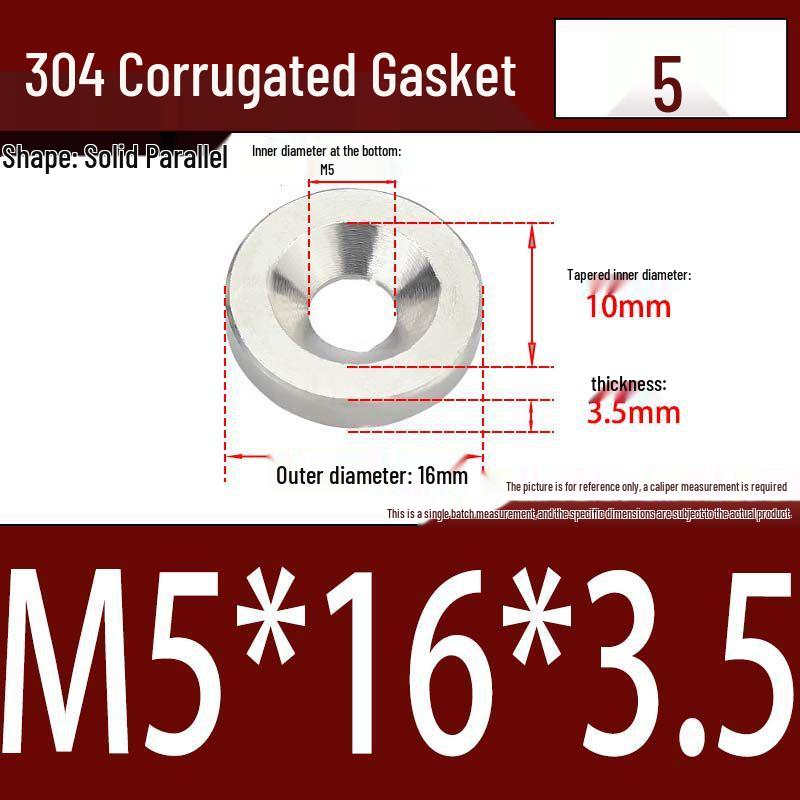 304 Stainless Steel Decorative Conical Fish Eye Washer for M3-M10 Countersunk Holes