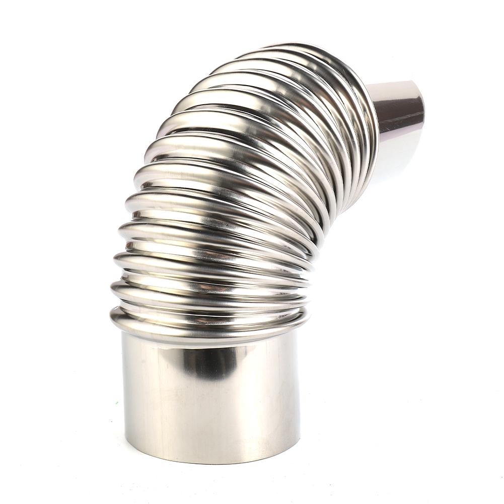 60/70/80mm 90 Degree Flue Elbow Pipe Chimney Liner Bend Stainless Steel Multi Flue Stove Pipes Wood Stoves Chimney