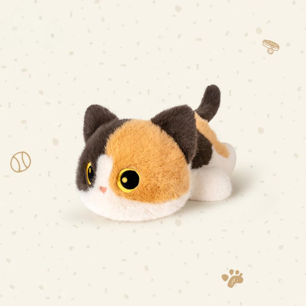 Süßes Flauschiges Katzen Plüschtier Weiches Kuscheltier Kätzchen Plüschtier Kuschelige Katze Puppe für Kinder Erwachsene Weihnachten Geburtstag Geschenk Heimdekoration