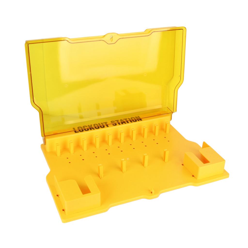 Lockout Tagout Station Durable Visualization Management Lockout Station with Cover for Lockout Safety Supply