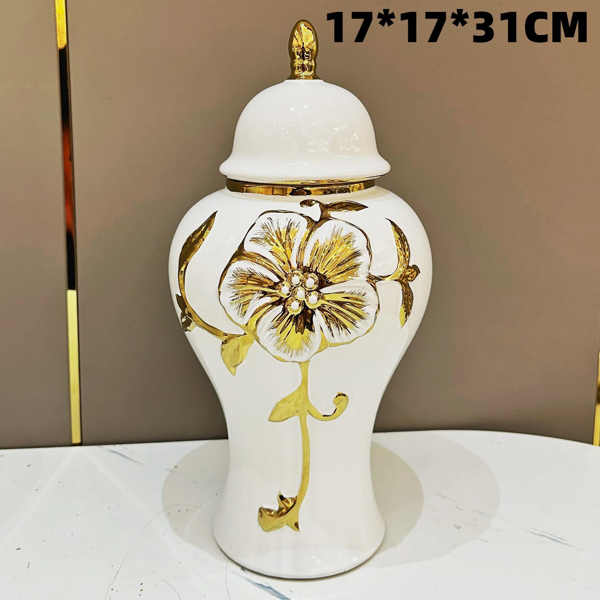 

ceramic vase Eastern Ginger Jar Modern Ginger Jar Decorative Jar Wedding Platinum Ginger Vase living room home decor bedroom