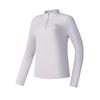 Fila Fitted Stand Collar Half-Zip Knit Long Sleeve T-Shirt Women Tops Light-Purple A11W511202FPU