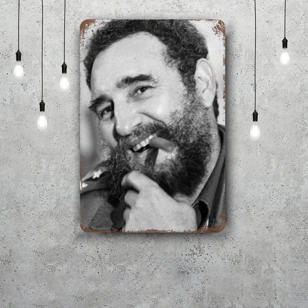 fidel castro Chairman Vintage Metal Tin Signs Posters Decor Retro Metal Plaque Wall Art Decor for Garage Bar