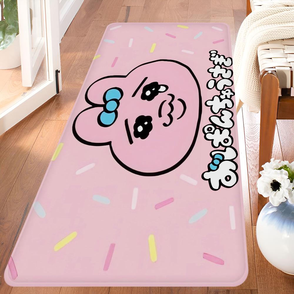 O-Opanchu U-Usagi Cartoon Cute Kitchen Mat Kids Room Bedroom Decoration Balcony Anti-Slip Doormat Living Room Alfombra