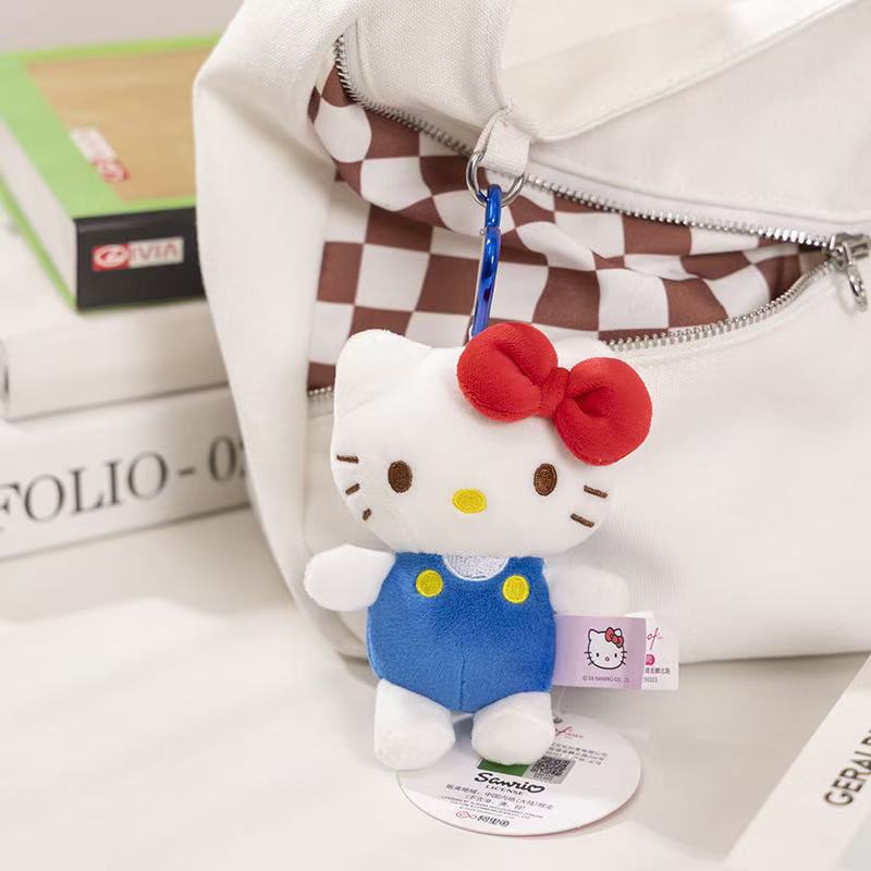 Cute Plush Doll Pendant Internet Celebrity Hello Kitty Small Pendant Plush Doll Cute Strap Pants Hello Kitty Bag Keychain Doll