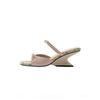 "Ziyan" Small Floral~ Sweet Wind Thick Heel Sandals Women's Summer New Bow Word with Wedge Heel Sandals