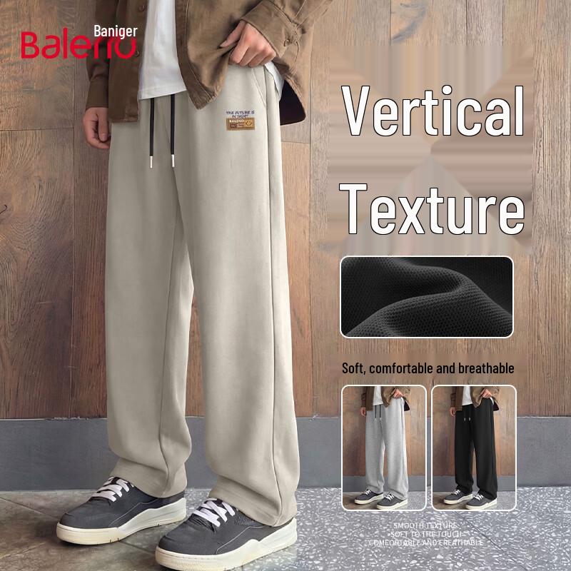 Baleno Men's Loose Fit Straight-Leg Casual Pants