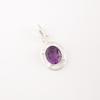 Natural Amethyst Gemstone Pendant 925 Sterling Silver Jewelry  Birthstone Gift PP-6-4