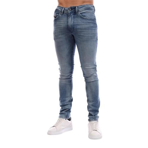 Diesel Mens Washed Denim 5 Pockets Straight Leg Jeans