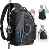 Lightweight Sling Bag with Rod Holder Shoulder Storage Bag New Fishing Gear Bag  Outdoor Fishing