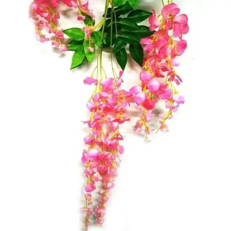 1 Pcs Artificial Wreath Flower Leaves Festive Party Supplies Vase Accessories Wisteria Rattan Christmas Decoration Home Decor