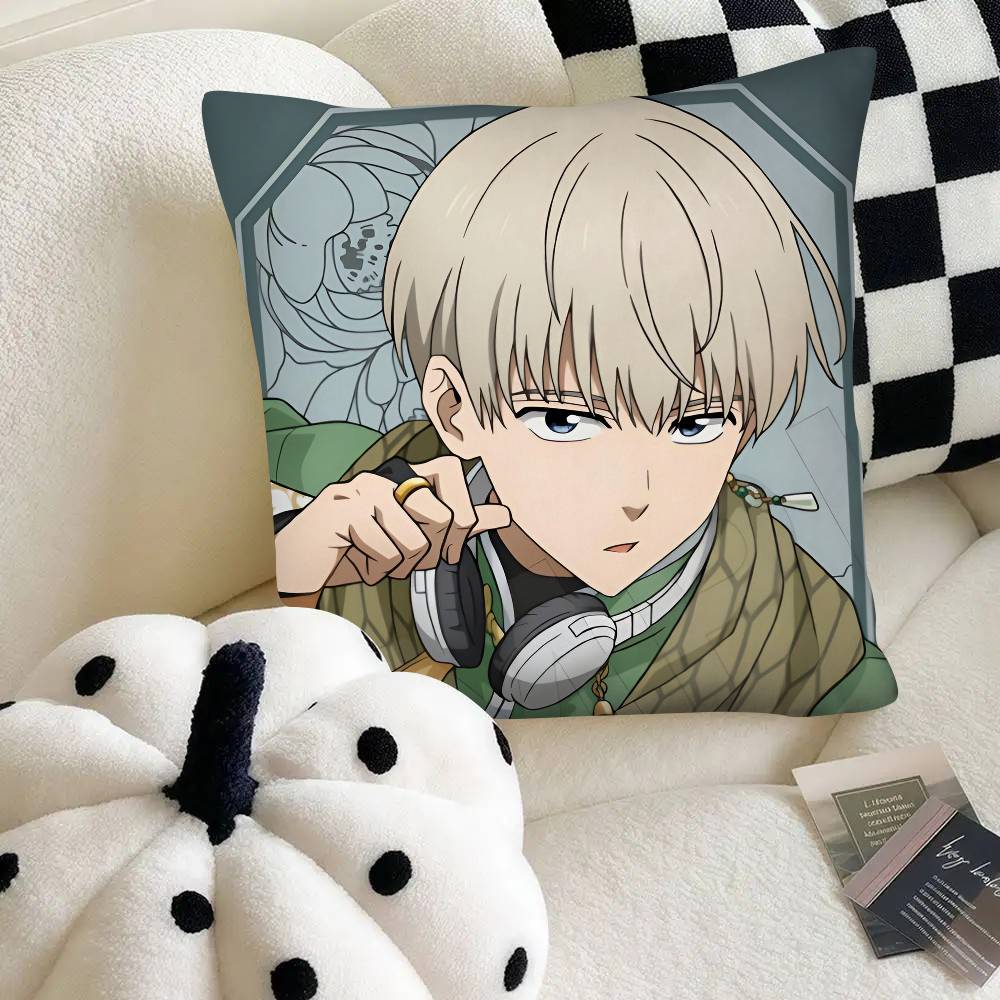 Anime Kaji Ren Windbreaker Kissenbezug Mode Quadratischer Kissenbezug Schlafzimmer Sofa Zimmer Innendekoration Freizeit