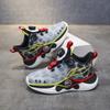 Boys basketball shoes children's mesh breathable sports shoes 2025 autumn new student travel shoes medium and older children's wave shoes