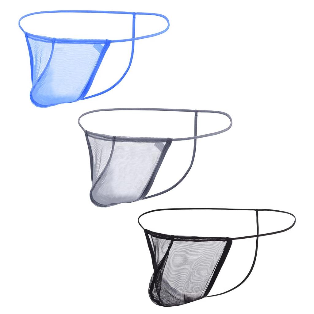 Sexy Day Gift [ZONBAILON] Men's T-back Set, See-through Underwear, Briefs, Bikini, Husband, Valentine's