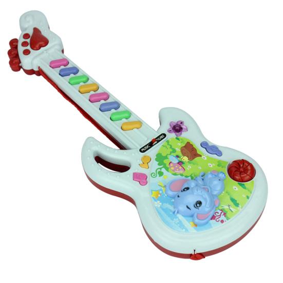 Cute Cartoon Elephant Plastic Electronic Guitar Baby Kids Rhyme Music Toy Gift