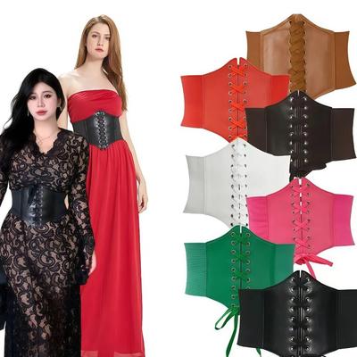 Punk Wide Belt PU Leather Waist Cincher Fashion Skirt Belt