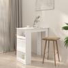Vidaxl White Bar Table with Shelves, 102X50X103.5 Cm