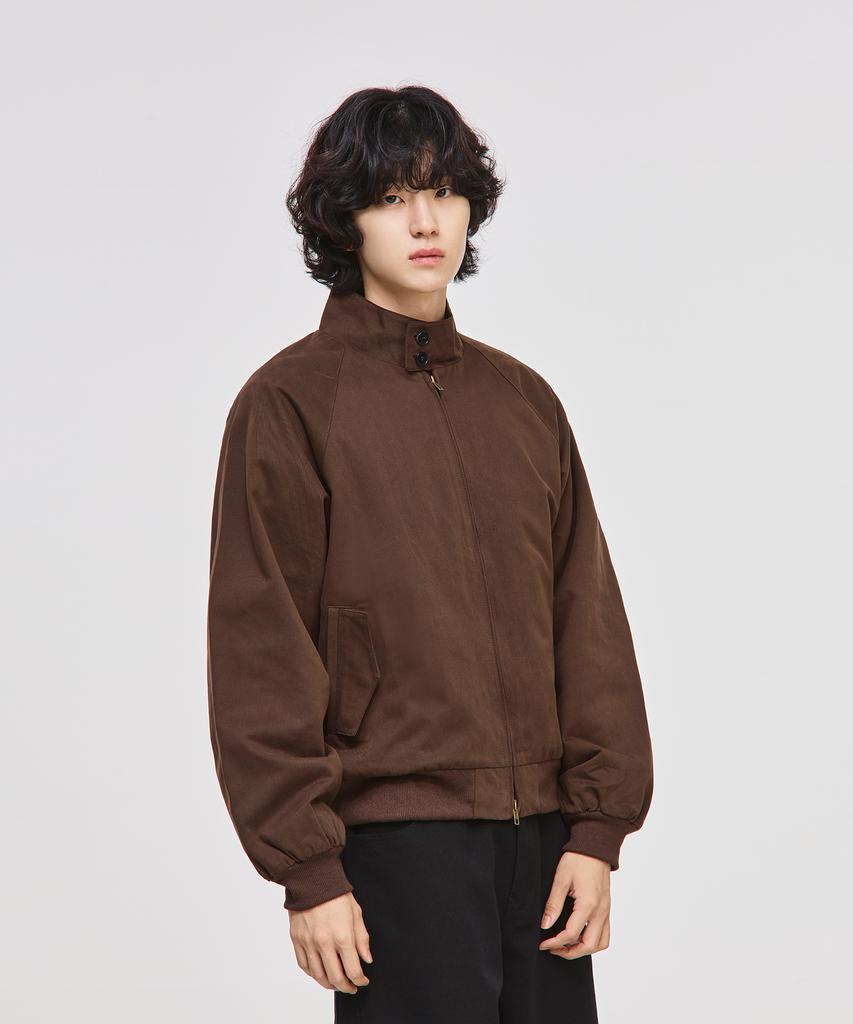 Signature Cotton Crop Harrington Jacket [Brown]