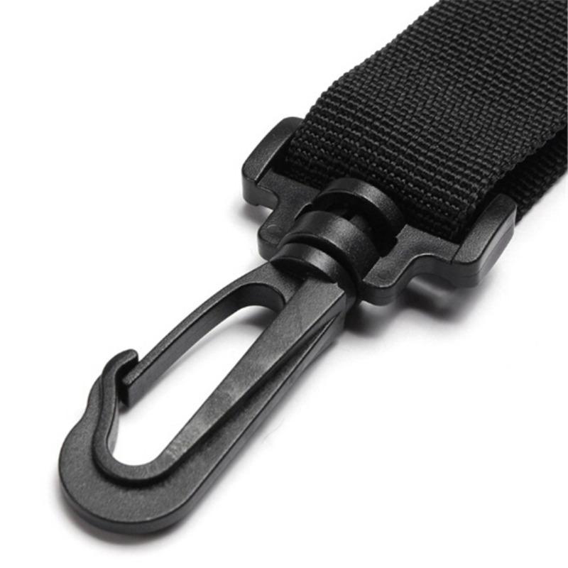 Non-Slip Adjustable Black Nylon Shoulder Strap Sturdy Metal Hooks for Laptop Bags Luggage Outdoor Travel Use
