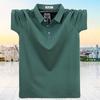 T-shirt estiva da uomo Taglie forti T-shirt ampia e comoda T-shirt traspirante da lavoro in cotone a maniche corte con cerniera Colletto ribaltabile T-shirt traspirante