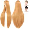 CaseEden Cosplay Wig, Premium, Smooth, Long, Straight, 100cm, Gold, Dark Blonde, 6175